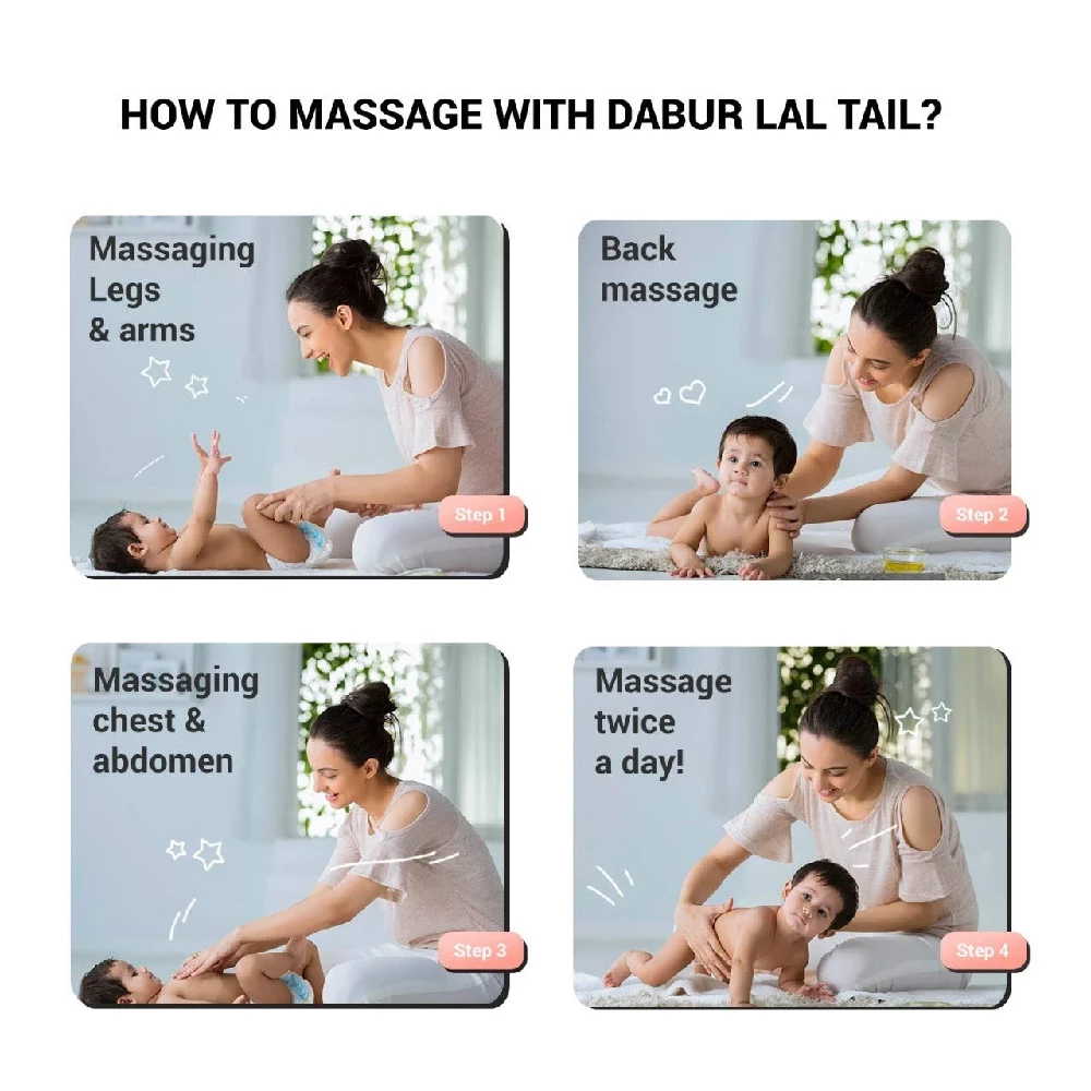 Dabur Lal Tail - Ayurvedic Baby Massage Oil, 500 ml-5.webp